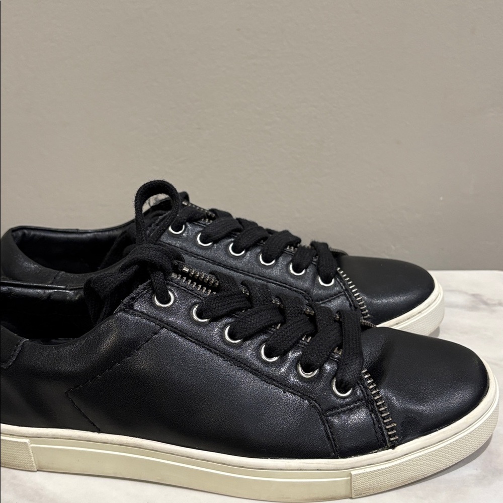 Frye Black Leather Sneakers Size 6 - Picture 3 of 11